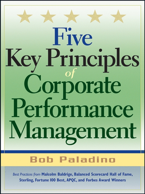 Cover image for Five Key Principles of Corporate Performance Management
